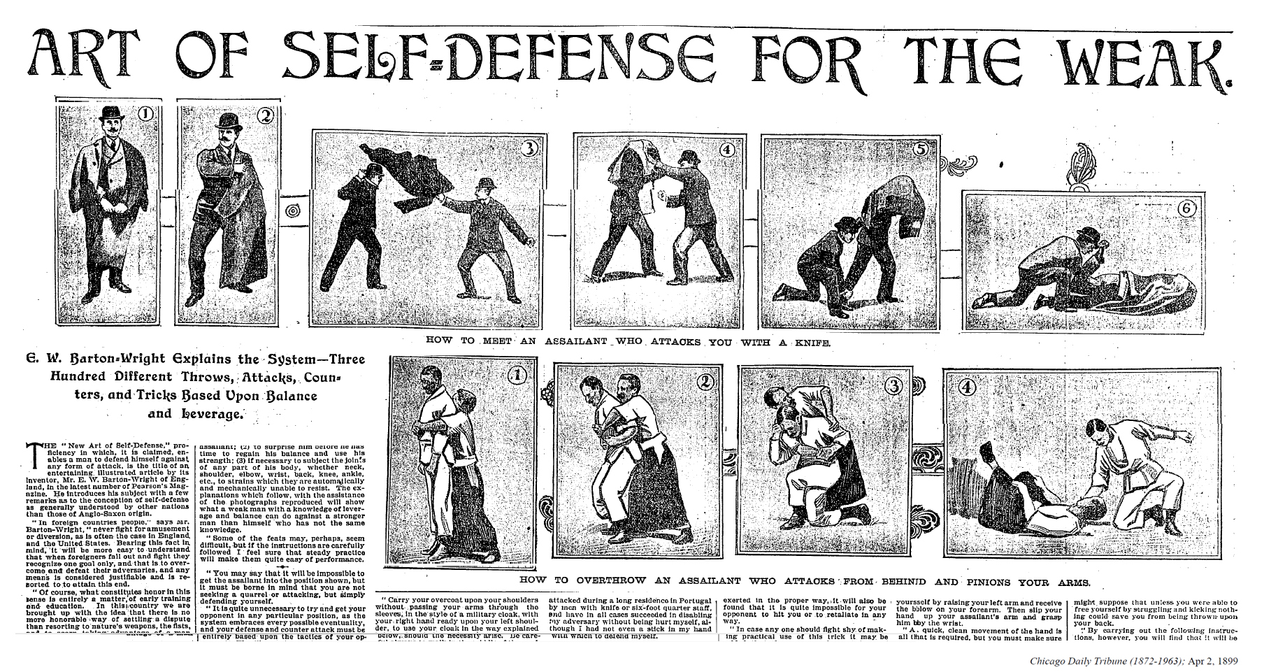 Historical Bartitsu Self-Defense Techniques